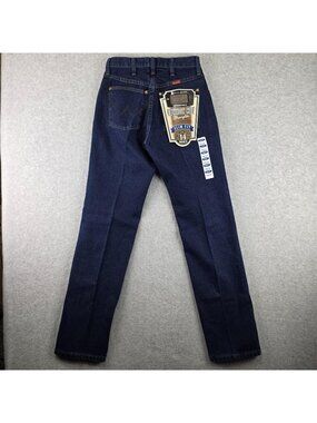 Wrangler 14MWZ Cowboy Cut Jeans Womens 5x32 Blue Slim Boot Dark Wash NWT
